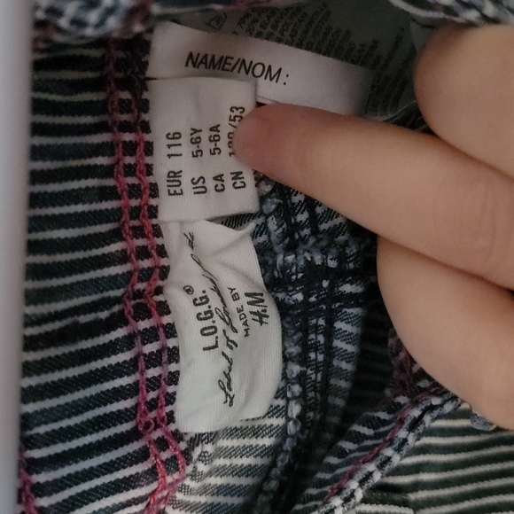 Kids Skinny Pinstripe Jeans, H&M, Size 5-6 - Picture 5 of 5